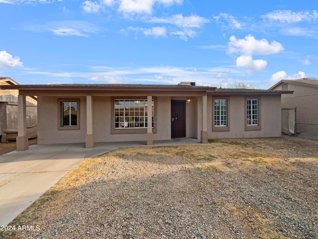 view of front of house featuring a patio