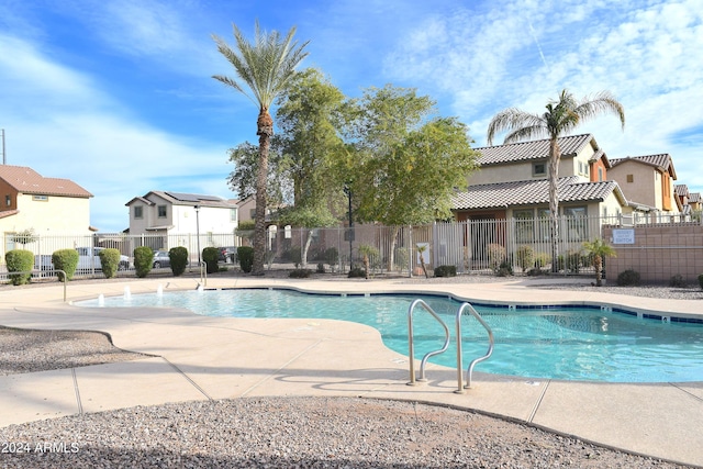 view of pool featuring a patio area