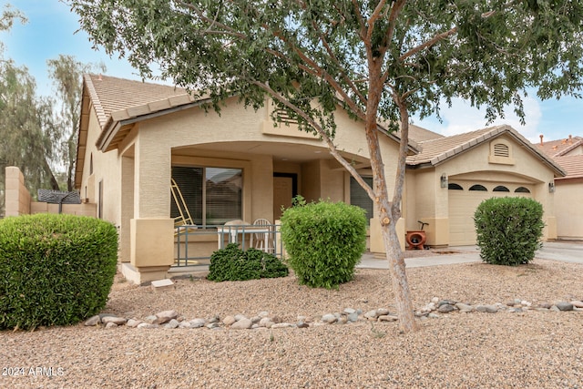 view of front of home featuring a garage