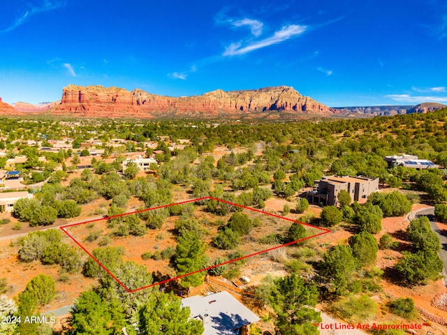 aerial view featuring a mountain view