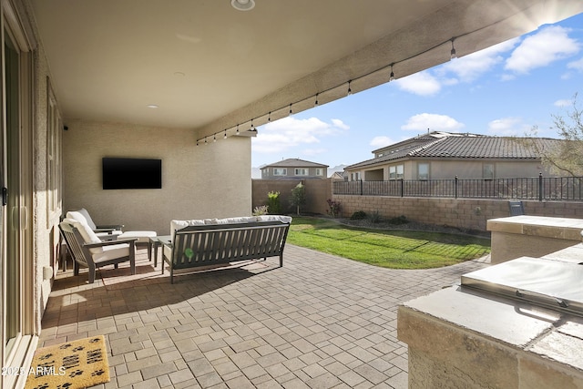 view of patio / terrace featuring outdoor lounge area