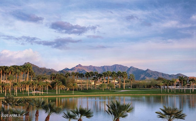 view of water feature featuring a mountain view