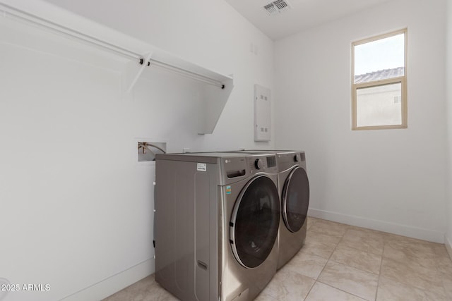 5330 W Thresher Way, Laveen, AZ 85339 - washroom with washing machine and dryer and baseboards