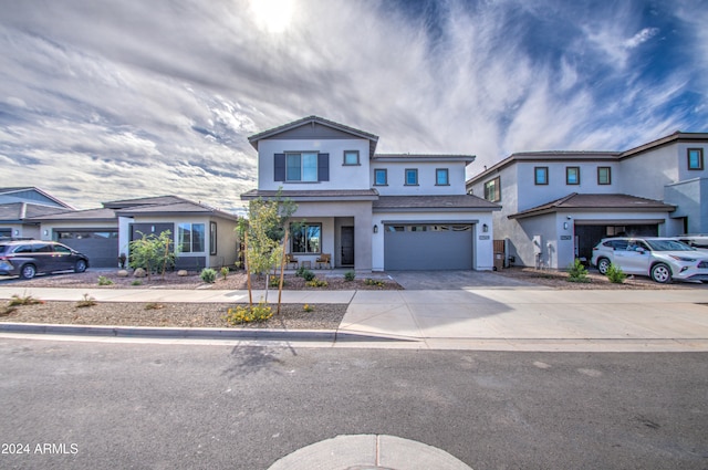 view of front facade with a garage