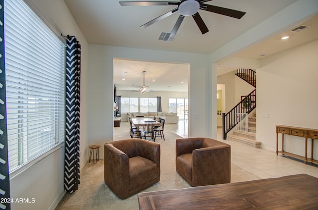 view of carpeted living room