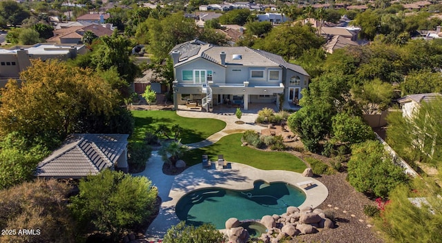 birds eye view of property