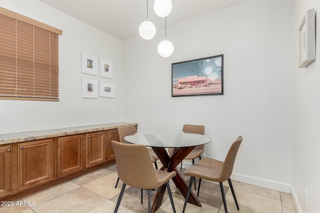 view of tiled dining area