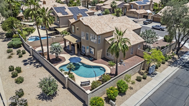 1244 W Straford Ave, Gilbert, AZ 85233 - aerial view of residential area featuring a pool