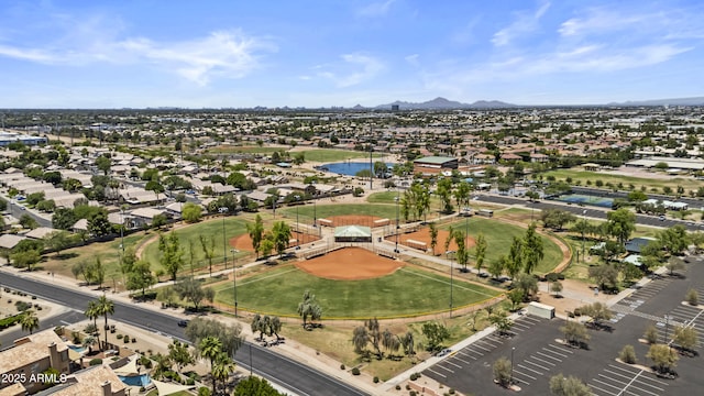1244 W Straford Ave, Gilbert, AZ 85233 - aerial view of residential area with a water and mountain view