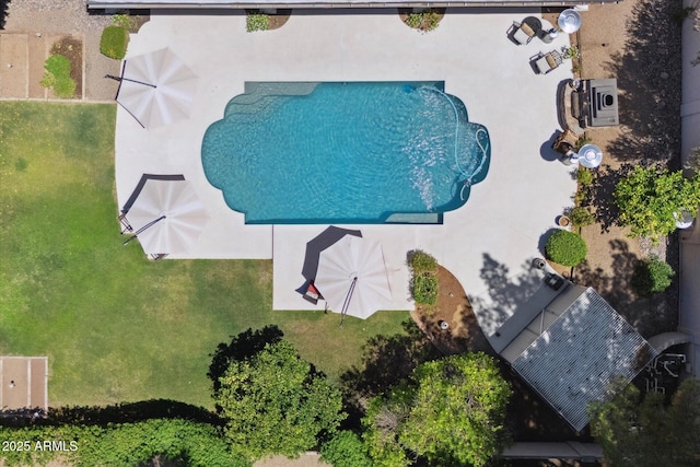 7835 E Cannon Dr, Scottsdale, AZ 85258 - drone / aerial view of a pool