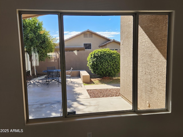 view of doorway to outside