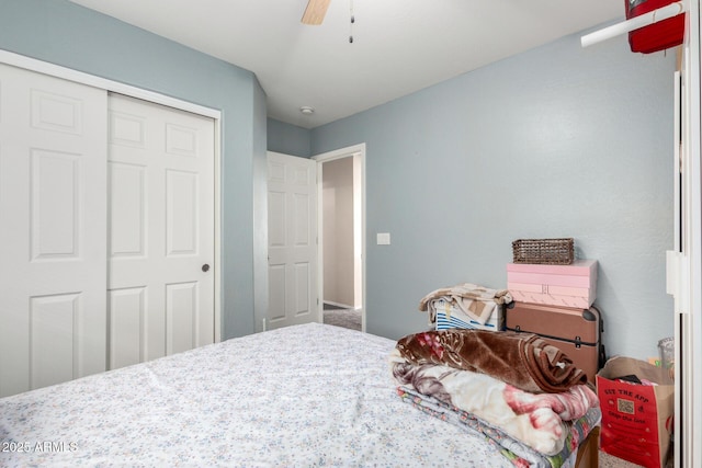 45 S 238th Dr, Buckeye, AZ 85396 - bedroom featuring ceiling fan and a closet