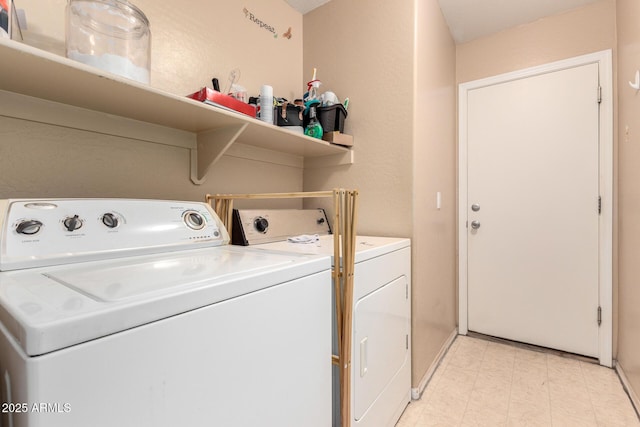 45 S 238th Dr, Buckeye, AZ 85396 - laundry room featuring laundry area, light floors, and independent washer and dryer
