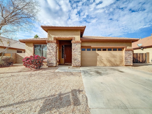 view of front of house featuring a garage