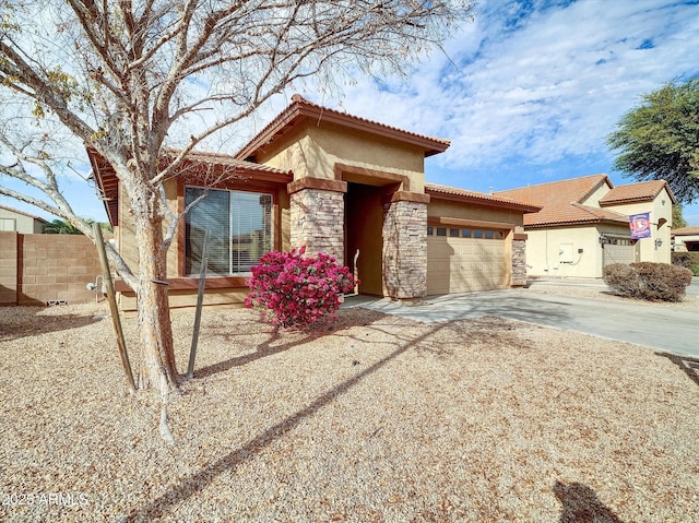 view of front of home featuring a garage