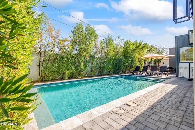 view of pool with a patio area