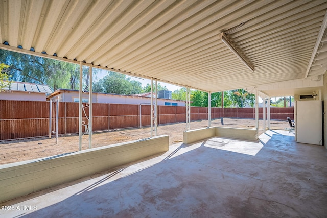 view of patio featuring a fenced backyard