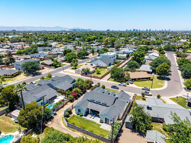 3813 N 37th St, Phoenix, AZ 85018 - aerial view of residential area featuring a mountainous background