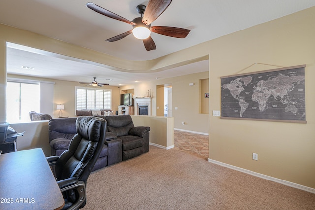 2514 E Grand Canyon Dr, Chandler, AZ 85249 - office space with a ceiling fan and light colored carpet