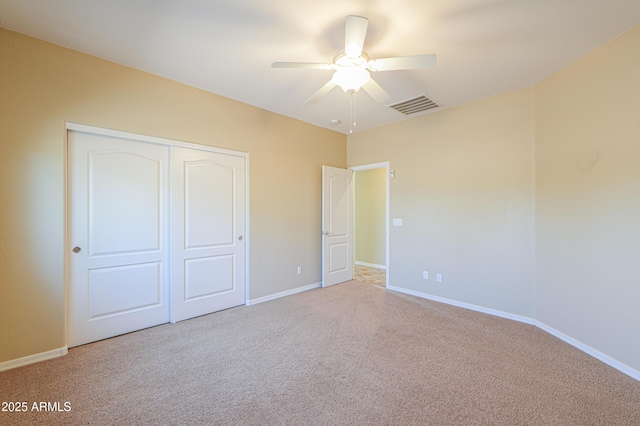 2514 E Grand Canyon Dr, Chandler, AZ 85249 - unfurnished bedroom with carpet flooring, a closet, and ceiling fan