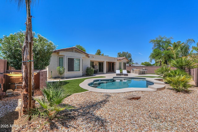 2514 E Grand Canyon Dr, Chandler, AZ 85249 - view of swimming pool with a patio and a fenced backyard