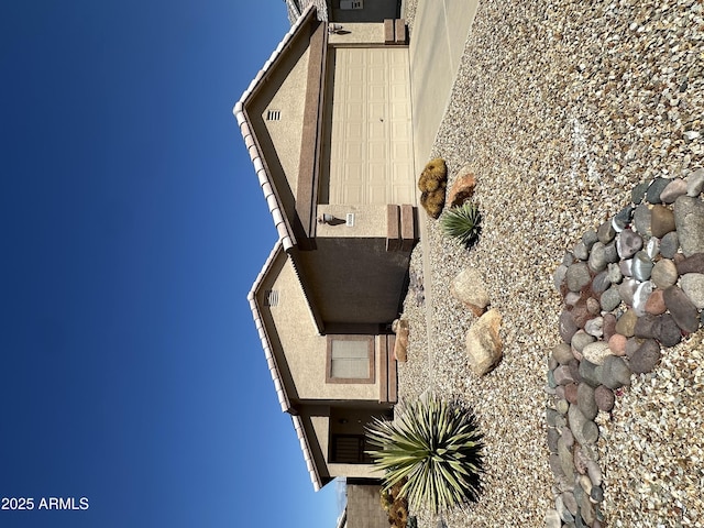 exterior details with stucco siding