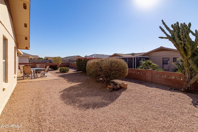 view of yard featuring a patio