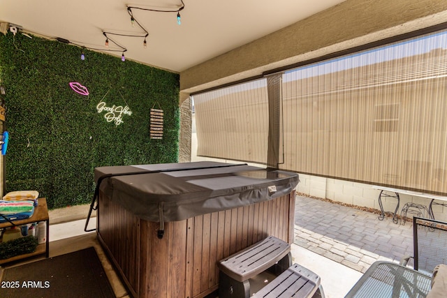 1297 W Chillingham Rd W, San Tan Valley, AZ 85143 - view of patio / terrace featuring a hot tub