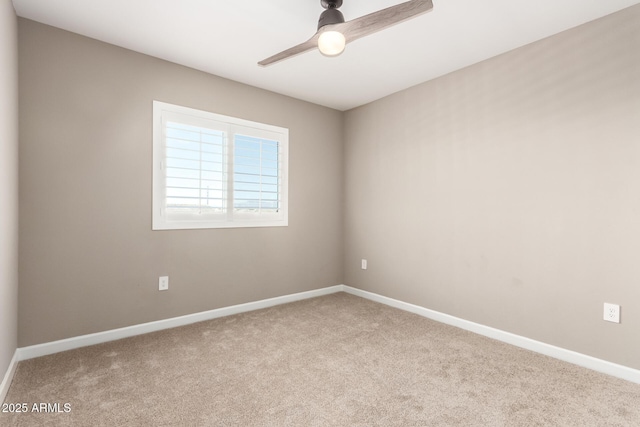 1297 W Chillingham Rd W, San Tan Valley, AZ 85143 - empty room featuring carpet floors, a ceiling fan, and baseboards