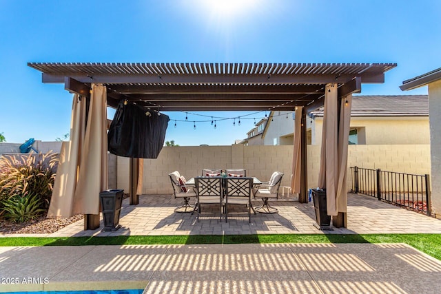 1297 W Chillingham Rd W, San Tan Valley, AZ 85143 - view of patio featuring outdoor dining space and a pergola
