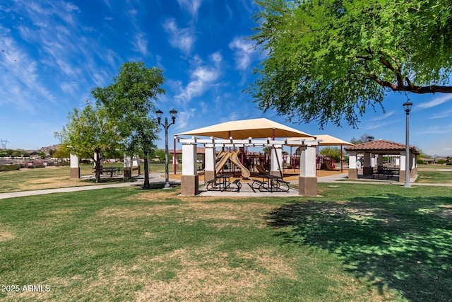 18076 W Redwood Ln, Goodyear, AZ 85338 - view of property's community featuring a gazebo and a lawn
