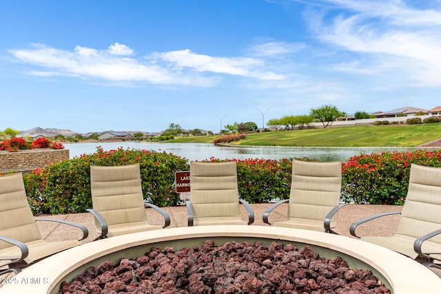 18076 W Redwood Ln, Goodyear, AZ 85338 - view of patio / terrace with a water view