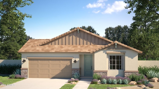 view of front of home featuring a garage