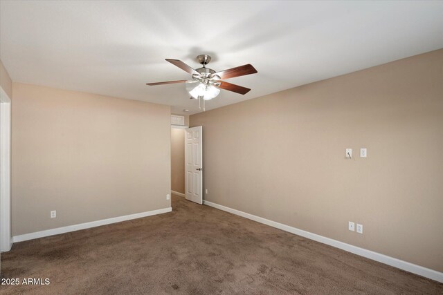 2487 S Conestoga Rd, Apache Junction, AZ 85119 - carpeted empty room with a ceiling fan and baseboards