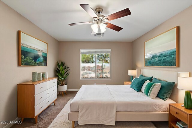 2487 S Conestoga Rd, Apache Junction, AZ 85119 - bedroom with carpet flooring and a ceiling fan