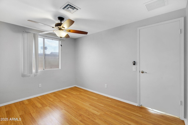 1511 W Mesquite St, Chandler, AZ 85224 - empty room with ceiling fan, visible vents, and light wood-type flooring