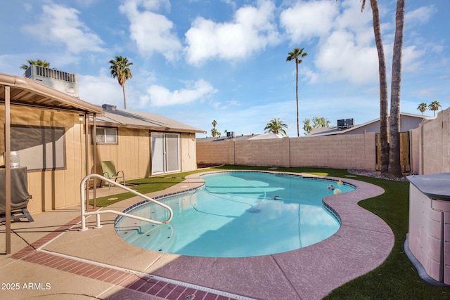 1511 W Mesquite St, Chandler, AZ 85224 - view of pool with a fenced in pool, a fenced backyard, and a patio area