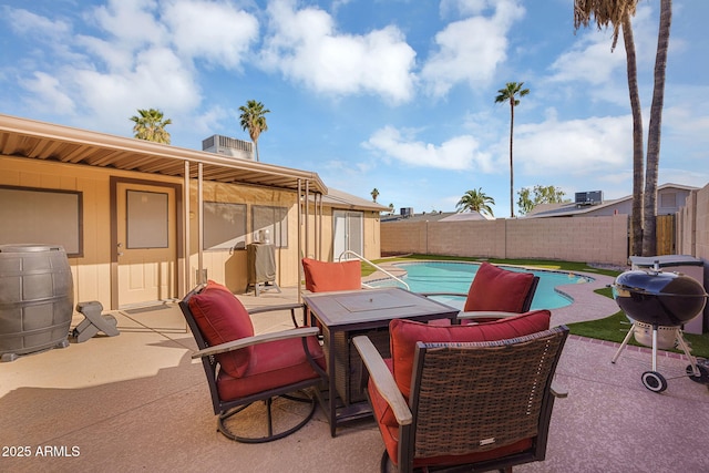 1511 W Mesquite St, Chandler, AZ 85224 - view of patio featuring a fenced in pool and a fenced backyard