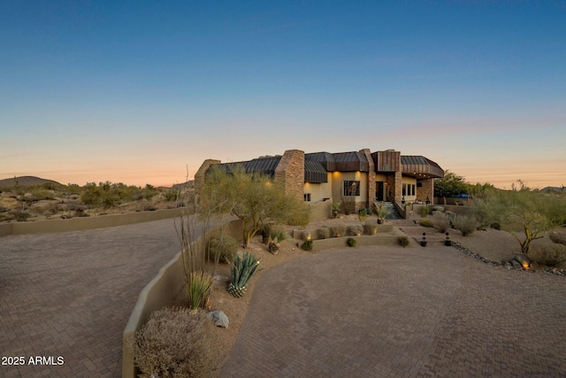 view of pueblo-style house