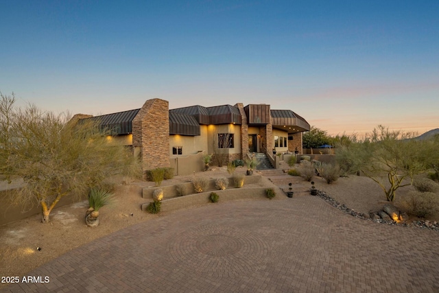 view of pueblo-style house