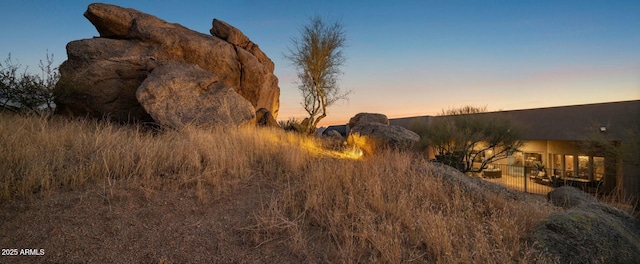 view of nature at dusk