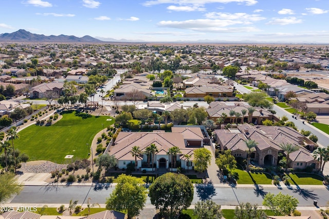 aerial view featuring a mountain view