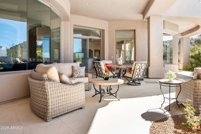 view of patio / terrace with an outdoor hangout area