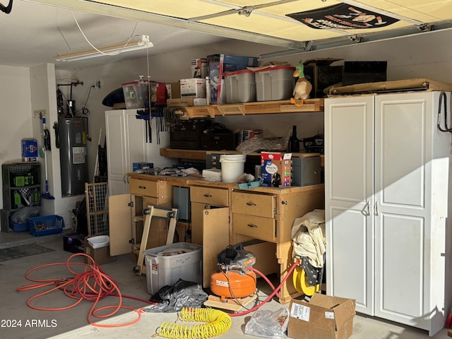 interior space with electric water heater