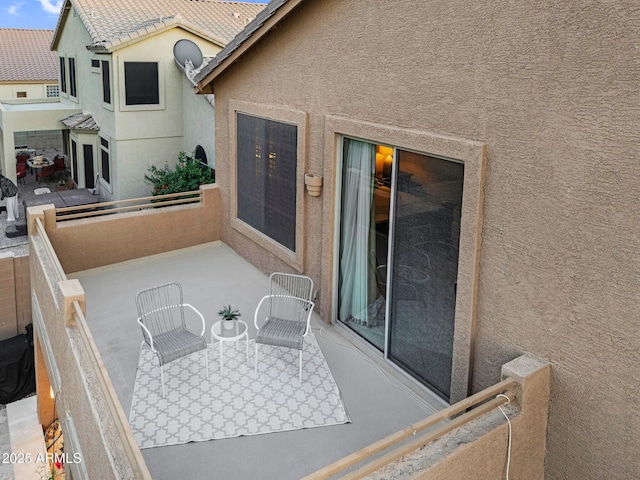 3859 N El Sereno St, Mesa, AZ 85207 - view of patio / terrace featuring a balcony