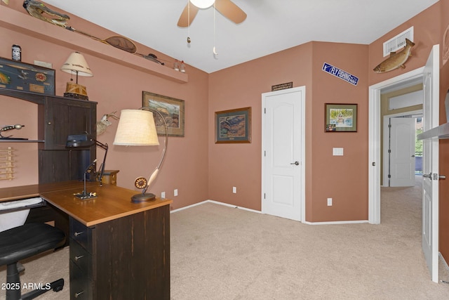 3859 N El Sereno St, Mesa, AZ 85207 - carpeted office featuring a ceiling fan and baseboards