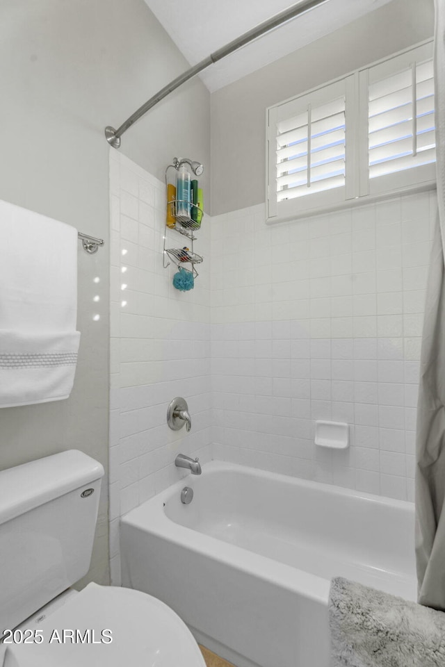 3859 N El Sereno St, Mesa, AZ 85207 - full bathroom featuring shower / bath combo with shower curtain and toilet