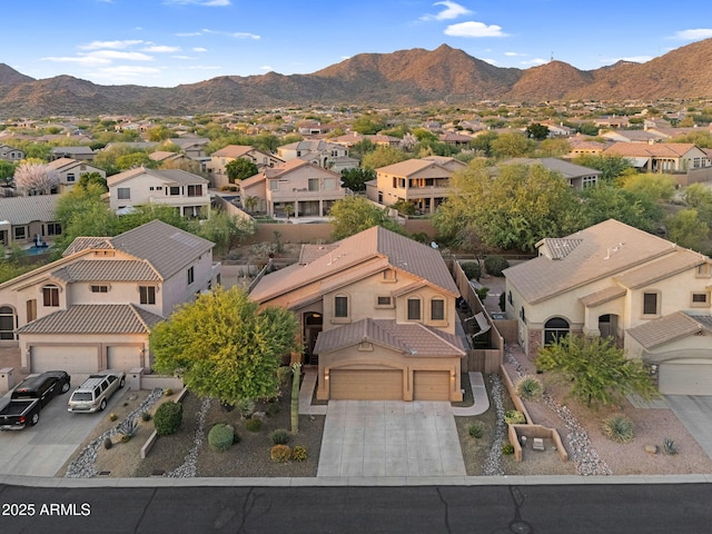 3859 N El Sereno St, Mesa, AZ 85207 - aerial view of residential area with mountains