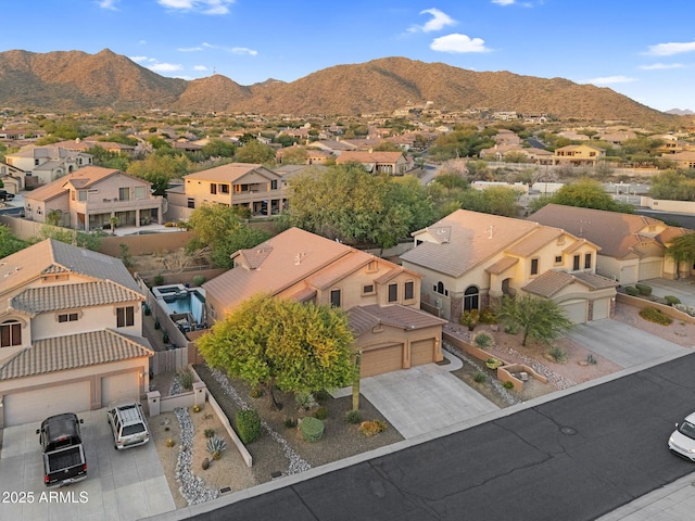3859 N El Sereno St, Mesa, AZ 85207 - aerial view of residential area with a mountainous background
