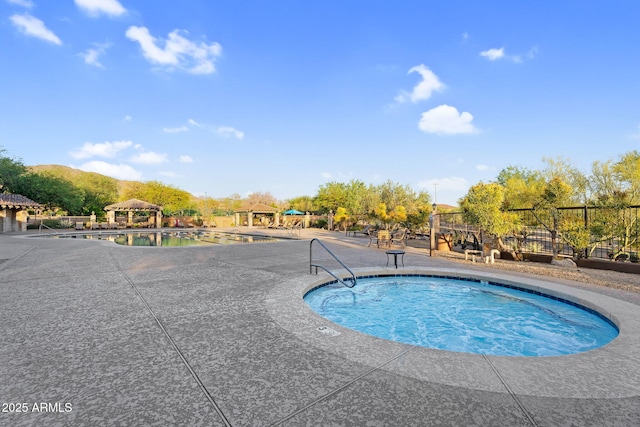 3859 N El Sereno St, Mesa, AZ 85207 - community pool with a gazebo and a patio